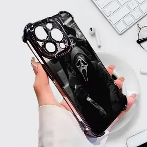 Scream Ghostface iPhone Case for Horror Fans Halloween Scary Cosplay Compatible with iPhone 11/12/13/14/15/16 (Pro Max/Plus)