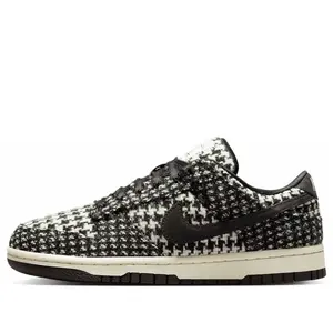 (WMNS) Nike x Harris Tweed Dunk Low 'White Black' HQ5036-901