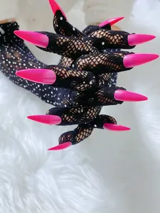 Sexy Rhinestone Lace Fingerless Gloves, Leopard Print Thin Gloves, Adult Game Underwear Accessory, Cosplay Role Play Gloves for Men and Women