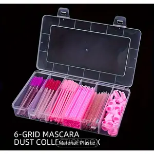 Lash Supplies Plastic Storage Container 6 Grid (Supplies Included)