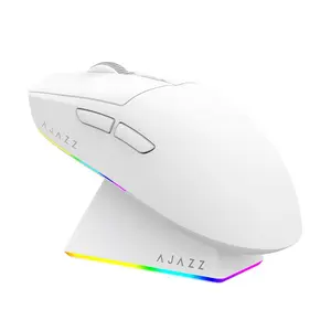 AJAZZ AJ139 V2 MC three-mode mouse PAW3311 sensor low-latency wireless mouse wireless charging base Computer Gaming Mouse lightweight 66 grams 1K return rate suitable for e-sports games and office boy gifts