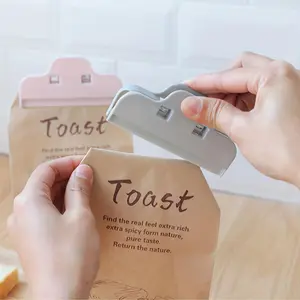 Plastic Sealing Clip (3counts), Random Color Snack Bag Sealer, Plastic Bag Sealer Clip, Kitchen Food Sealer Tool, Kitchen Snack Sealing Clip, Bag Clip