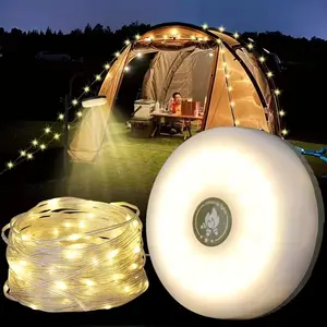 Gifts for Women Outdoor String Lights, 5 Lighting Modes - Quick 30-Second Recovery, Durable & Waterproof - USB Rechargeable Portable Camping Lights, Perfect for Camping/Yard/Tent and Holidays