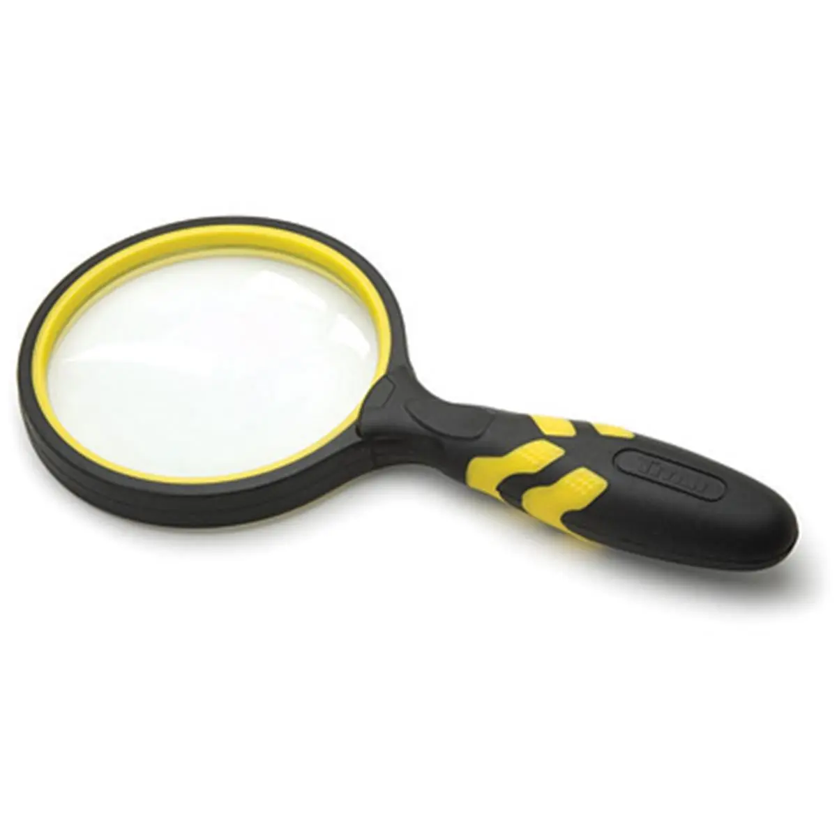 TITAN Non-Distorting Magnifying Glass with 2-7/8" (2.88 in) Lens, 2.2x Magnification, 7.25" Overall Length, TPR Rubber Grip Handle, Desktop Accessory for Office Stationery Desk Organization