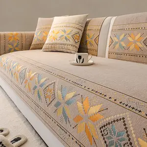 1 Chenille Sofa Cushion Bohemian-Style, Bohemian Touch, Non-Slip Seat Pad Home Decorative Cover Scratch-Resistant, Wear-Resistant Pet-Friendly Machine Washable Soft, Comfortable, Breathable Slipcover