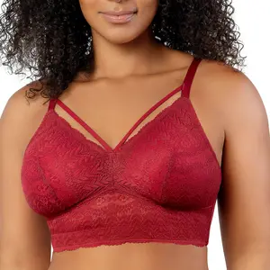 PARFAIT Mia Lace P5951 Womenswear Full Busted Sexy Removable and Lightly Foam Padded Longline Lace Wire-free Comfortable Everyday Bralette Bra Fabric Nylon