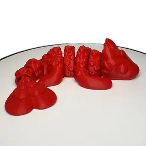 Valentine’s Day baby Dragon Flexi Figurine with hearts on body and heart shaped tail measuring 6.5” of cuteness Decor Gift