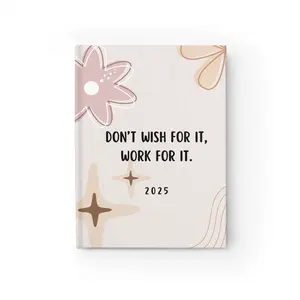 Motivation Everyday "Work For It" Journal - Ruled Line, Inspirational Notebook, Daily Planner, Positive Affirmation Diary, Goal Setting Journal