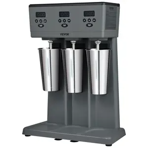 Milkshake Maker, 1125W Electric Milkshake Machine, Commercial Triple Heads Drink Mixer Blender, LED Intelligent Microswitch, 3-Speed Milkshake Mixer with 3 x 820 ml Stainless Steel Cups