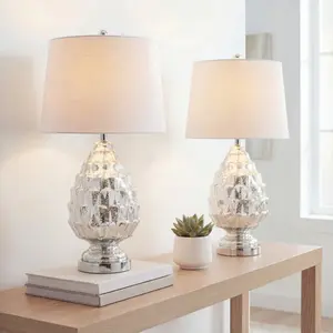 JONATHAN Y Artichoke Glass LED Table Lamp , for bedroom, living room, foyer, hallways, dining room, dorms