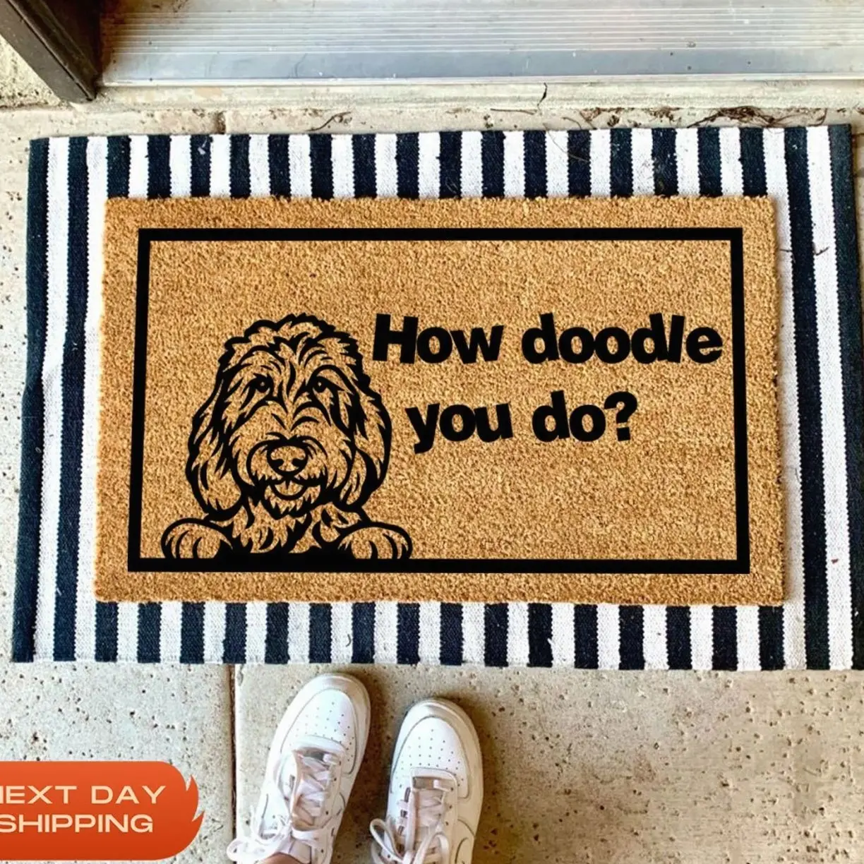 How Doodle You Do Welcome Mat, Labradoodle, Pet Gift, Dog Decor, Dog Welcome Mat, Dog Mom Gift, Dog Lover Gift, Doodle Doormat, Patio Decor