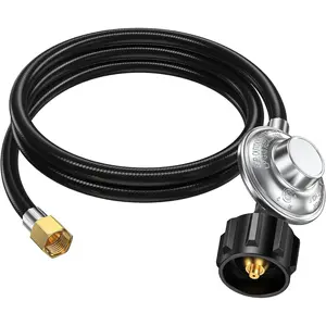 Regulator with Hose, 6FT  Hose with Regulator, Low   Grill Regulator and Hose, 0-1Psi  Gas Regulator, Gas Grill Regulator,  Hose for  Grills