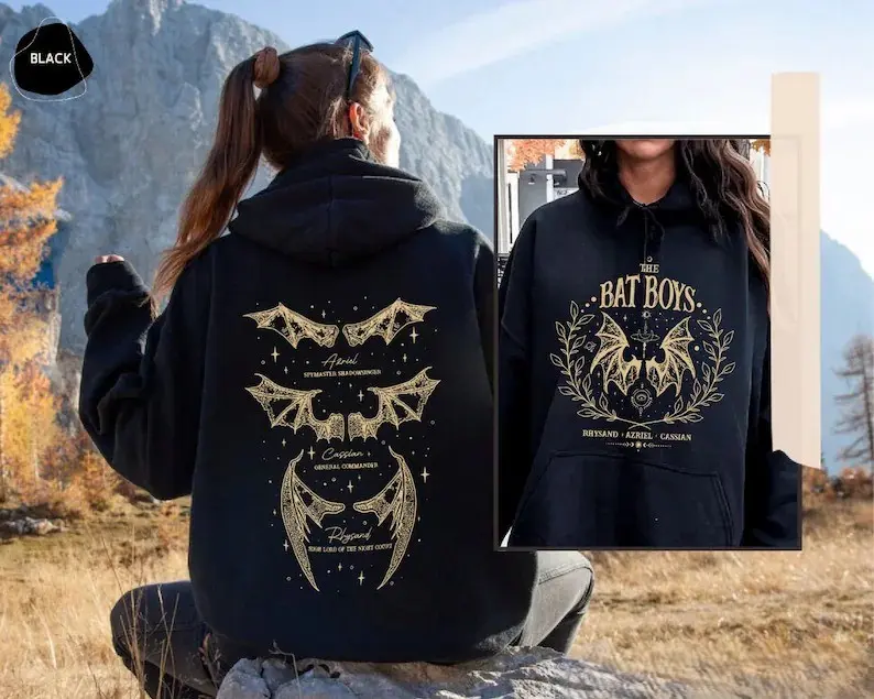Bat Boys Sweatshirt, Hoodie, The Night Court Shirt, A Court OF Thorns and Roses Rhysand Cassian Azriel, Bookish Hoodie, Book Lover Gift, Bookish Gift