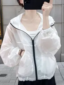 Summer Fashion Lightweight Women's Loose Open Front Cardigan, UV Protection Thin Outerwear, New 2026 Design, Sunscreen Top