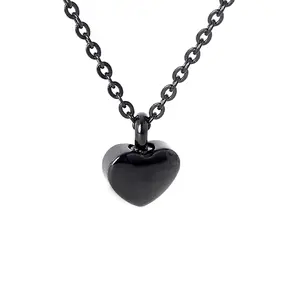 Stainless Steel Heart-shaped Memorial Ash Holder Cremation Necklace Jewelry Stainless Steel Heart-shaped Memorial Ash Holder Cremation Necklace Jewelry