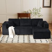Black( Left-arm 2-seater + Right-arm chaise )