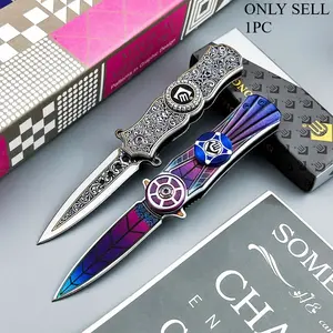 Best-selling Tactile Gyro Knife, 5Cr13Mov Blade and 420 Steel Handle – Portable Outdoor Folding Knife for Daily Carry, Survival, Hiking, and Mountaineering – EDC Tool, Gift, and Collectible