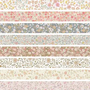 Vintage Style Design Multi-Purpose Decorative Tape Set, Retro Grid & Floral Handmade Journal Supplies, Ideal Gift for Hobbies