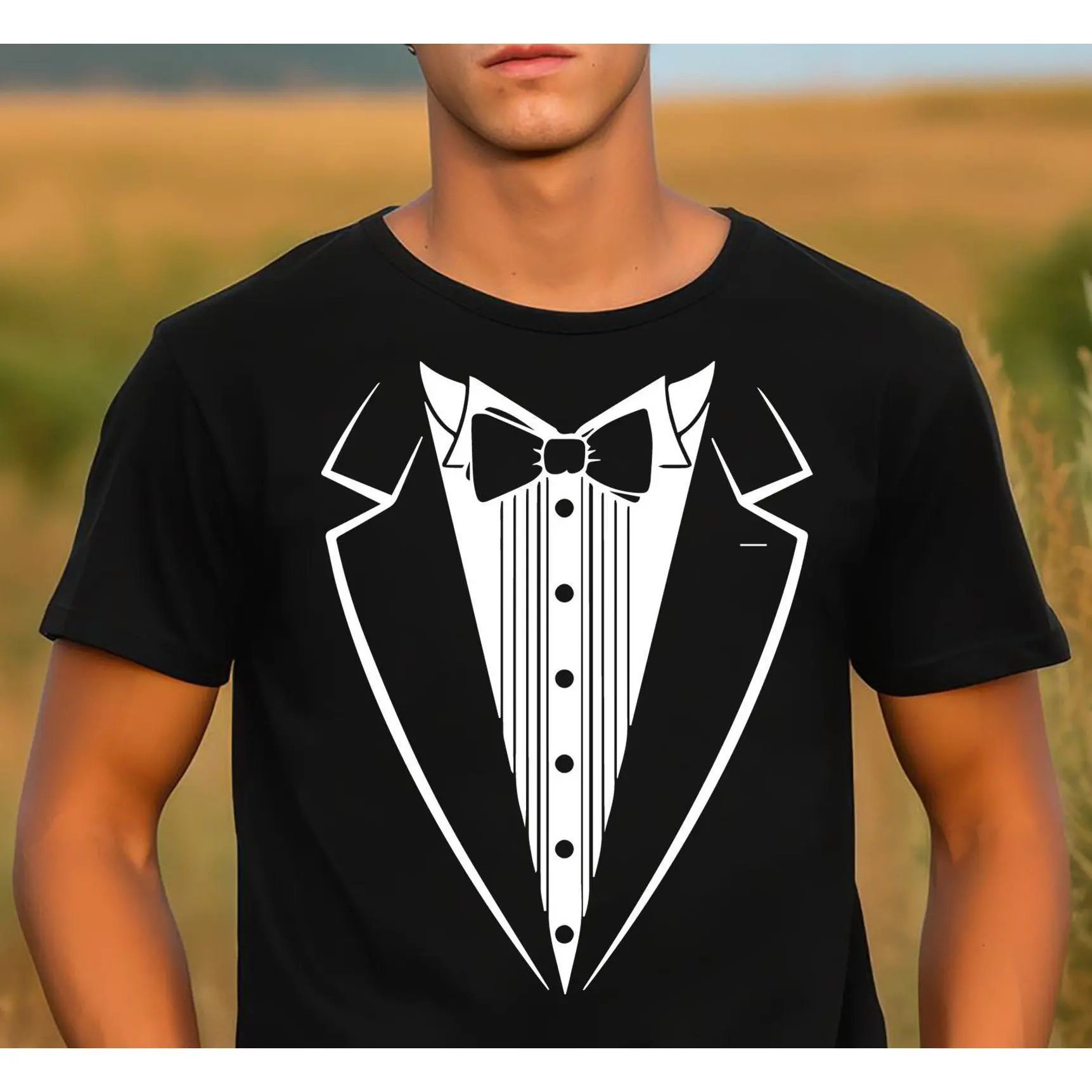 Tuxedo T-Shirt: Funny Groomsmen Bachelor Party Tee