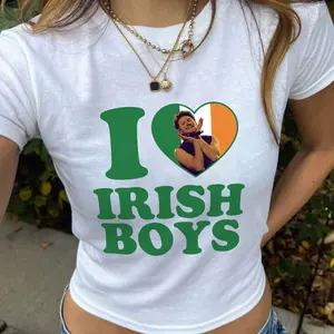 I Love Irish Boys Baby Tee, Niall Baby Tee, Y2K Clothing, Niall Gift for a Fangirl, Niall Concert Baby Tee