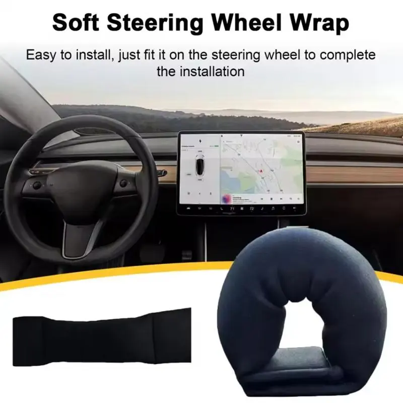 Steering Wheel Weight Fastener Tape Soft Steering Wheel Wrap Auto Parts Steering Wheel Weights for Tesla Model 3/Y/S/X