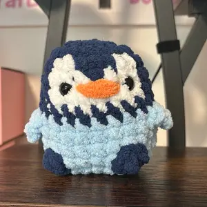 Handmade Crochet blue penguin plushie cute and cuddly