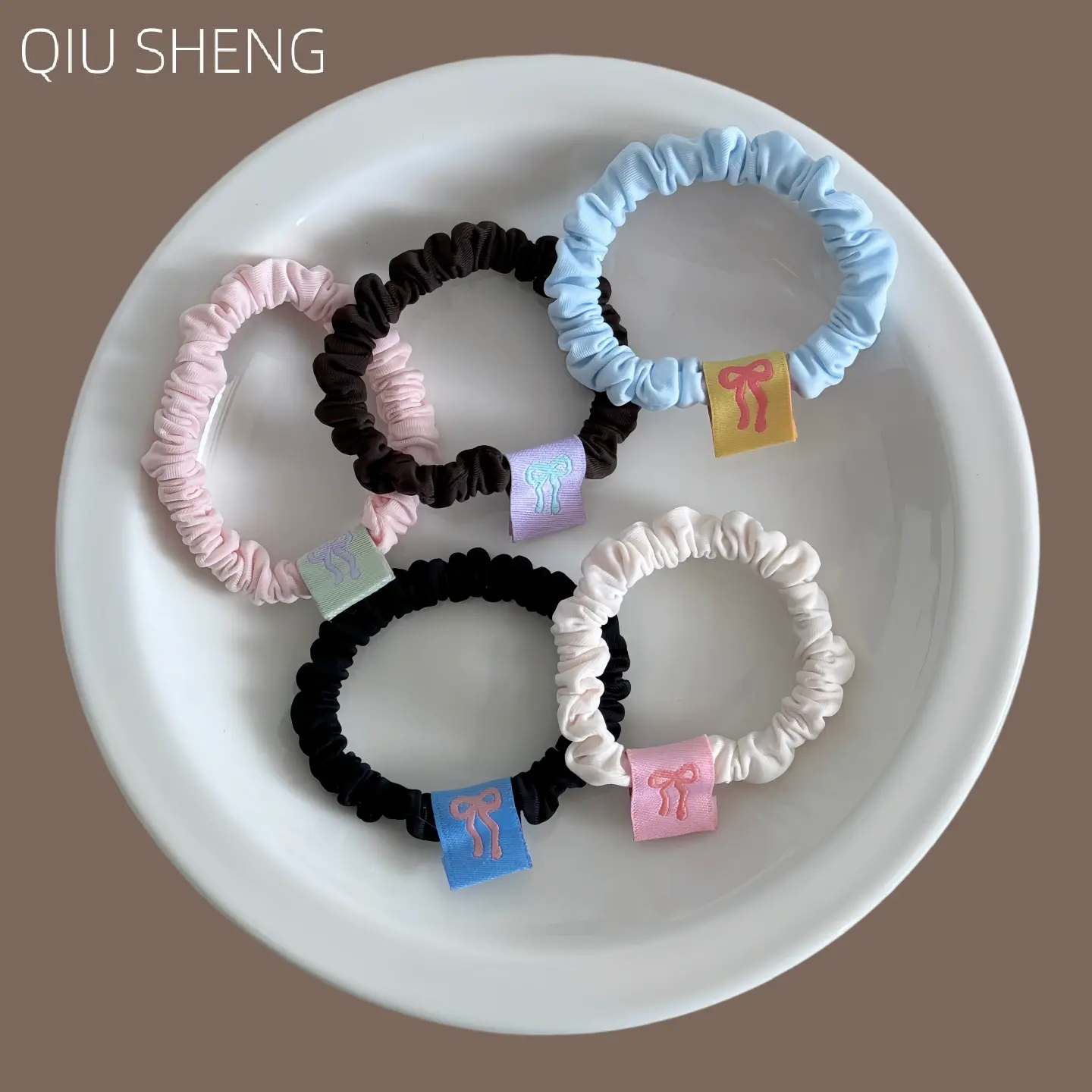 Bow Hair Scrunchie, Hair Accessory, Ponytail Holder, Daily Styling