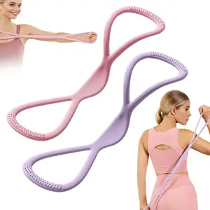 Resistance Bands, 2025 New Figure 8 Resistance Bands for Women Men, Exercise Bands with Handles for Working Out, Arm, Back, Fullbody Yoga Pulling Rope, Elastic Stretch Bands