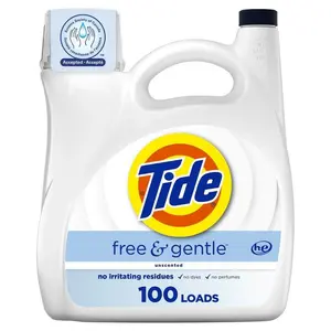 Free and Gentle Liquid Laundry Detergent, 100-Loads, 132 fl. oz.