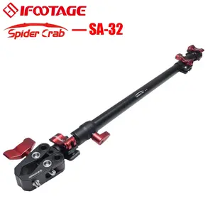 IFOOTAGE 32" Camera Support Arm Spider Crab Telescoping Support Rod with Jaw Clamp & Ball Head Tripod Support Arm