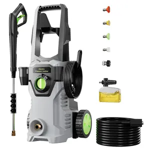 Power Pressure Washer with 4 Quick Connect Nozzles, Portable Washer with Foam Cannon, for House/Driveway/Patio Cleaning