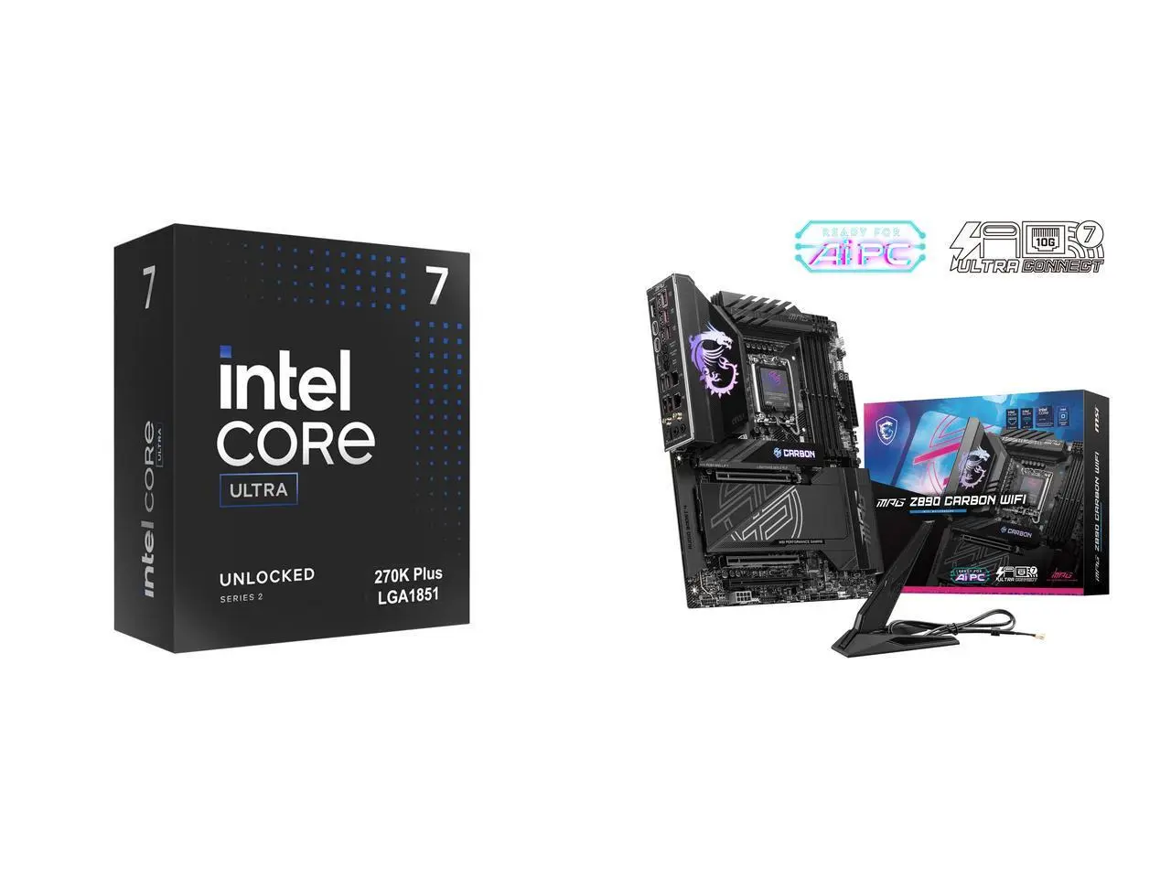 CPU Motherboard Combo -  Intel BX80768270K Bundle with  MSI MPG Z890 CARBON WIFI