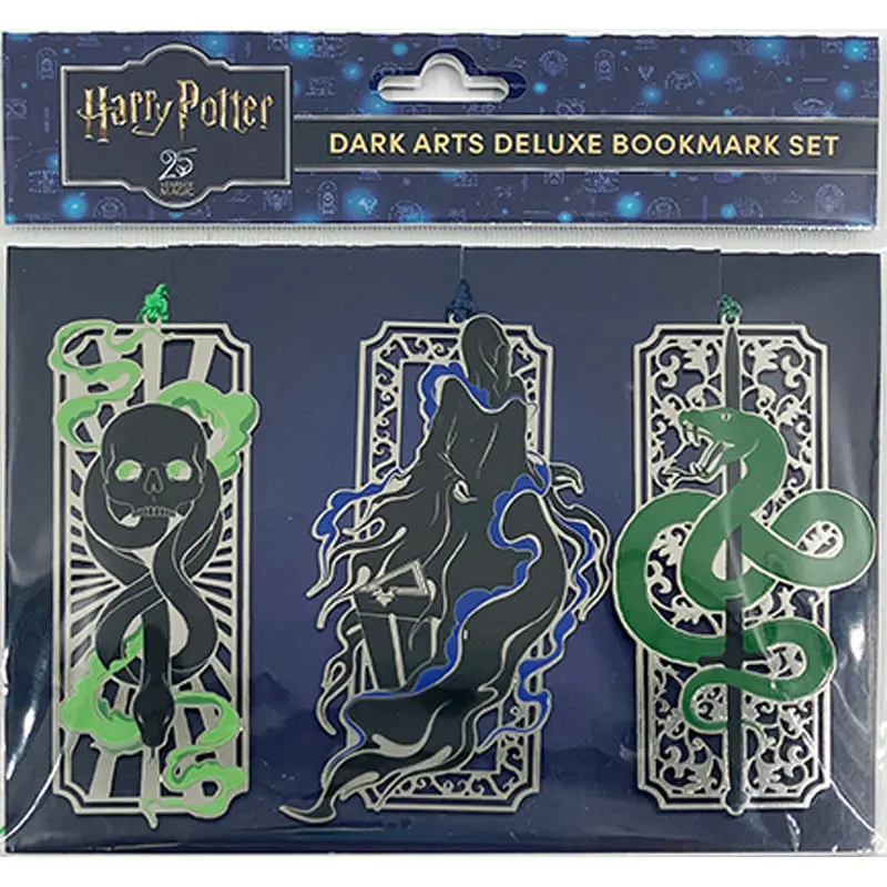 Harry Potter Dark Arts Deluxe Bookmark Set (3-Piece) with Dementor, Dark Mark Designs, Silk Tassels, for Marking Pages, Deluxe Set