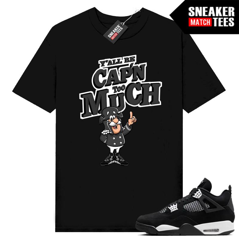 Unisex T-shirt to match Jordan 4 White Thunder - CAPN Too Much. 100% Cotton for Casual Wear. Comfortable Summer Unisex T-Shirt to match Jordan Sneaker. Streetwear Style. urban outfitters