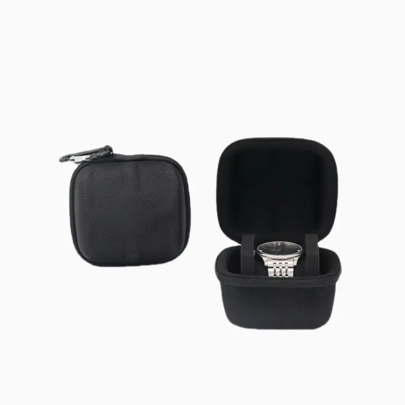 Travel Watch Cases Single Watch Storage Boxes, Watch Protector, Nylon Material, Soft Cushioning, for Wristwatches and Smart Watches Up to 50mm