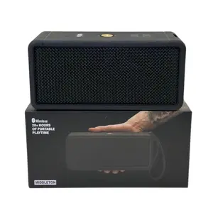 Fashion Mesh HiFi Portable Speaker with Bass Boost, Boxy Design, Handle Strap, Rechargeable Battery, Compact Lightweight Audio Solution for Universal Cell Phone
