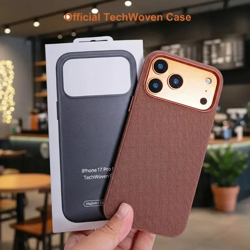 Aston Digital Original MagSafe Techwoven Magnetic Cover for iPhone 17 Pro Max - Logo-Enabled Wireless Charging Compatible, Full Body Shockproof Smartphone Accessory with Screen Protector, Protective Cellphone Accessory