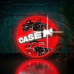 International Harvester Neon Signs for Wall Decor Dimmable IH Tractor Vehicle Neon Light Farm Repair Shop Basement Signs USB Powered for Farm Bedroom Man Cave Bar Birthday Gifts