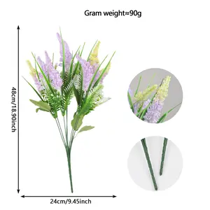 Realistic Pine Lavender Plant Decorative Artificial Tree Ornament, Perfect for Home Office Decoration & Gift Ideas