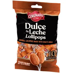 Coronado Dulce de Leche Lollipops (10 Pieces) - Caramel Lollipops made with Goat's Milk - Mexican Candy Paleta