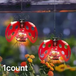 Solar Beetle Hanging Lamp Outdoor Garden Light, Yard Pendant Lantern, Decorative Lighting for Gardens, Yards, Lawns, Branches
