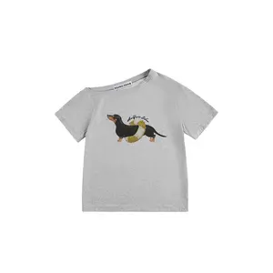 Aelfric Eden Dachshund Off-The-Shoulder Tee Mens Oversized Graphic Tees Cute Dog Casual Women Tshirts Short Sleeve Top Cotton Cute Tee Shirt