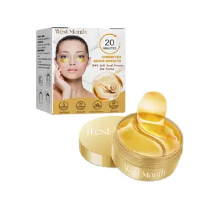 West&Month Gold Snail Eye Patch Hydrating Eye Patch Skin Care Around The Eyes eelhoe retinol cream Serum Mask Moisturizer Hyaluronic Acid Golden Repair Comfort Moisture Hyaluronic Hydrate lash serum lash serum growth emotiona derma  firm