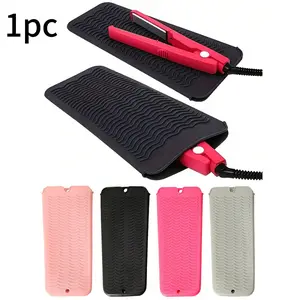 Hanging Silicone Heat Resistant Pad, Hair Straightener Storage Bag Set, Cosmetic Organizer, Mini Travel Case, Salon Tools Accessories, Hair Styling Tools