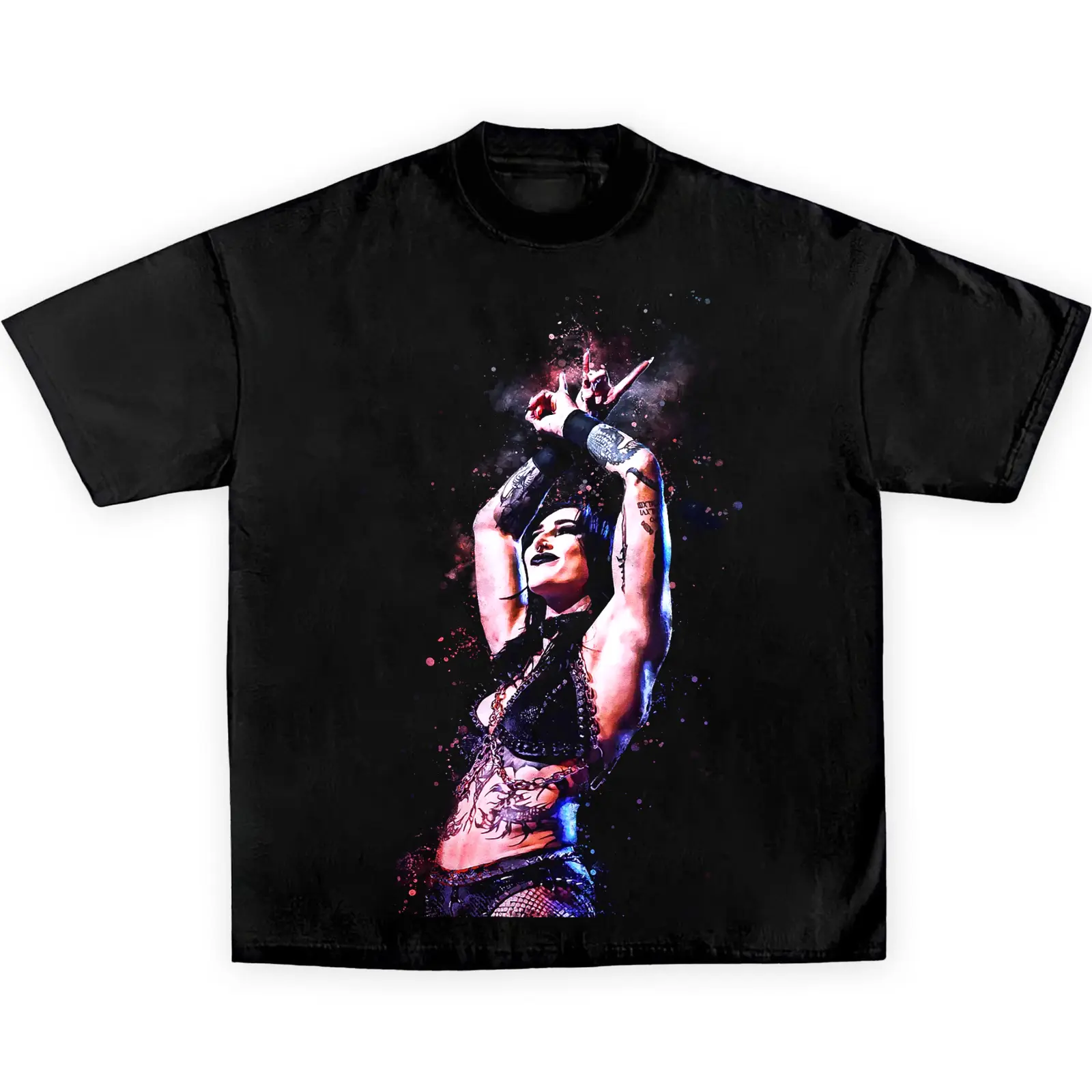 Rhea Ripley Dark Women’s Wrestling T-shirt, Women’s Wrestling Graphic Shirt, Wrestling Merch, Streetwear for WWE Fans, Full Size, Full Color