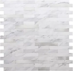 STICKGOO 10 Sheets PVC Peel and Stick Backsplash Tile for Kitchen/Bathroom/Laundry Room/Fireplace/RV, Tile Sticker, Wall Tile, Kitchen Backsplash