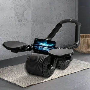 Ab Roller with Elbow Support Automatic Rebound Ab Wheel Core Trainer Abs Workout Machine for Home Fitness Equipment Men Women