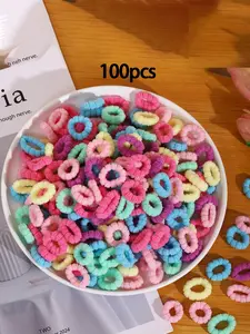 Girls Colorful Elastic Hairbands, 100 Pcs Children Small Hair Ties, Perfect for Daily Use & Special Occasions, Essential Girls Accessories