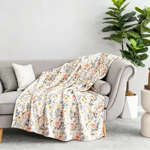 Berkshire Velvetsoft Series Floral-Patterned Throw Blanket—a super-soft flannel plush throw perfect for decorating the sofa, couch, or bedroom. It makes an excellent gift for children, family, and friends.