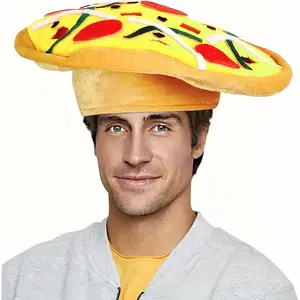 "Viral 2025 Pizza Slice Party Hat🍕🎄 Hypoallergenic Multi-Holiday Swag for Halloween, Christmas & TikTok Pranks| Machine-Washable Polyester Festival-Ready Mood Booster with Retro-Y2K Vibes" fitted hats